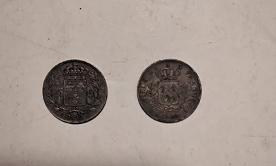 Lot 435 - France. Louis XVIII (1814-24). 5 Francs, 1814 ..., plus one other