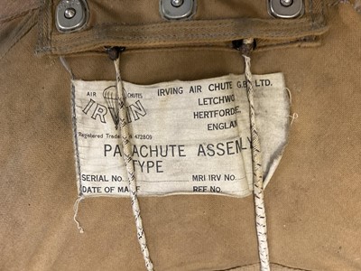 Lot 146 - Parachute Seat Pack. An Irvin Air-Chute Type S Mk2 parachute seat pack