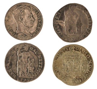 Lot 446 - Netherlands. Overyssel, AR 1 Gulden, 1719 ..., and others