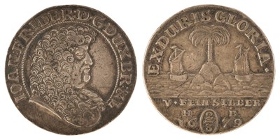 Lot 454 - Johann Friedrich 1(665-79). 2/3 Thaler, 1679..., and one other