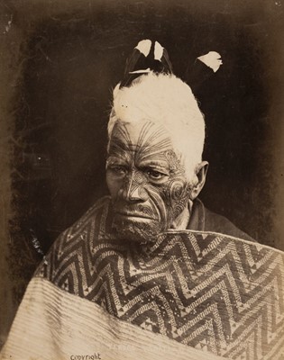 Lot 154 - Pulman (Elizabeth, 1836-1900). Portrait of the Maori Chief Teroro Tamati, New Zealand, c. 1870