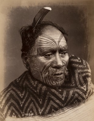 Lot 151 - Pulman (Elizabeth, 1836-1900). Portrait of Maori Chief Hone Kanhena, Bay of Islands, New Zealand