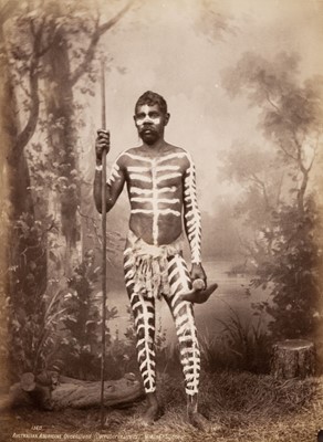 Lot 122 - King (Henry, 1855-1923). Australian Aboriginal man in traditional dress, c. 1880