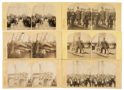Lot 161 - Stereoviews. A group of 6 albumen print stereoviews of the Great Eastern, 1859