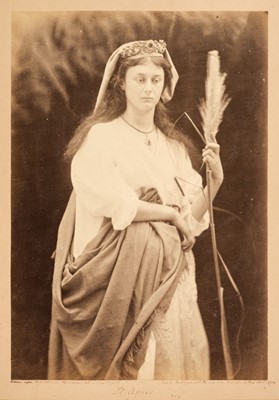 Lot 13 - Cameron (Julia Margaret, 1815-1879). Alice Liddell as St Agnes, October 1872, albumen print
