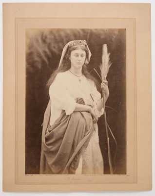 Lot 18 - Cameron (Julia Margaret, 1815-1879). Alice Liddell as St Agnes, October 1872, albumen print
