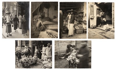 Lot 29 - China. A group of 10 photographs of people in Canton, c. 1920, gelatin silver prints