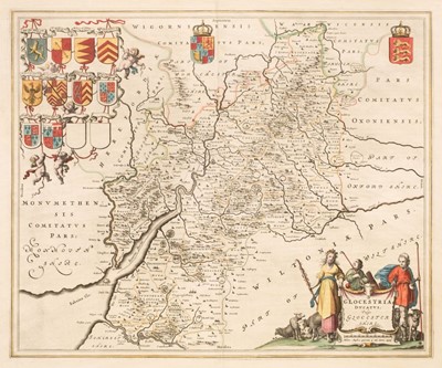 Lot 103 - Gloucestershire. Blaeu (Johannes), Glocestria Ducatus vulgo Glocestershire, Amsterdam, circa 1648