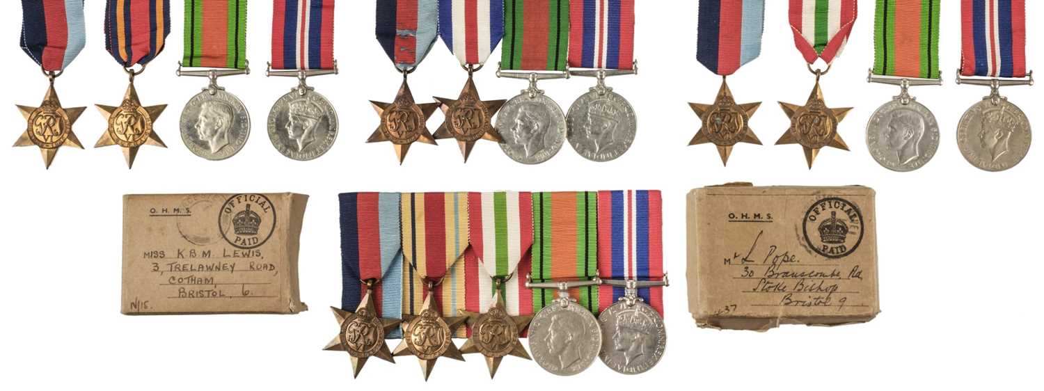 Lot 433 - WWII Medals. Various WWII groups