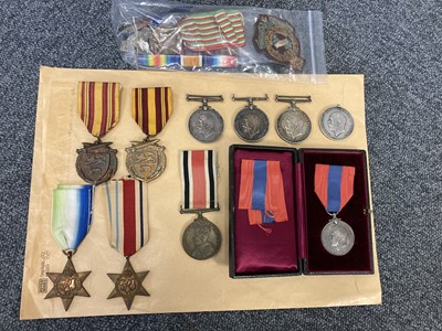 Lot 416 - Mixed Medals. British War Medals, WWII medals etc