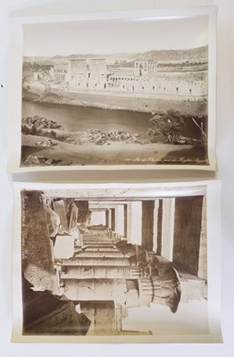 Lot 81 - Egypt. A group of 26 photographs of temples and views in Egypt, c. 1880s, albumen prints