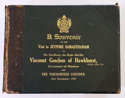 Lot 106 - India. A Souvenir of the Visit to Jeypore Samasthanam of His Excellency...