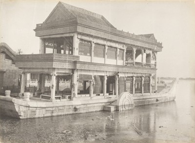 Lot 62 - China. The Marble Boat, Summer Palace, Peking, c. 1900, gelatin silver print