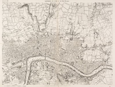 Lot 126 - London. Rocque (John), An exact survey of the city's of London, Westminster..., 1741 [but 1878]
