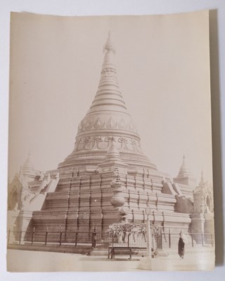 Lot 12 - Burma. A pair of albumen print photographs of temples by Beato, c. 1870s