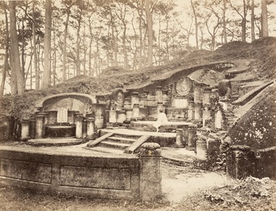 Lot 31 - China. A group of 3 photographs of Chinese tombs, c. 1870s