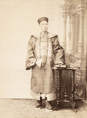 Lot 54 - China. Portrait of a Chinese Mandarin, possibly taken in Europe on an official visit, c. 1880