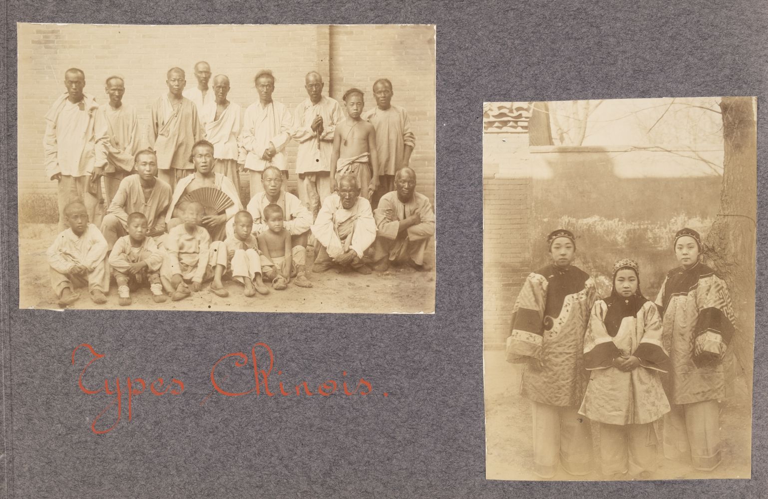China & Egypt. A photograph album containing mounted albumen and gelatin...