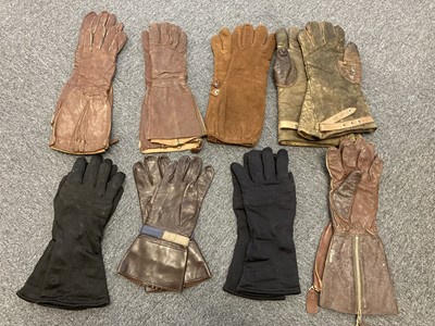 Lot 162 - Flying Gloves. WWII RAF 1941 and 1933 pattern flying gloves plus others