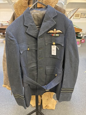 Lot 163 - RAF Tunic. A WWII RAF Officer's tunic worn by a Flight Lieutenant