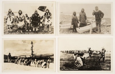 Lot 224 - Postcards. A group of 14 real photo postcards of Alaskan people and scenes, c. 1910