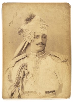 Lot 155 - Rajputs of Rajasthan. A pair of large portraits of Sir Partap Singh (1845-1922), Maharajah of Idar