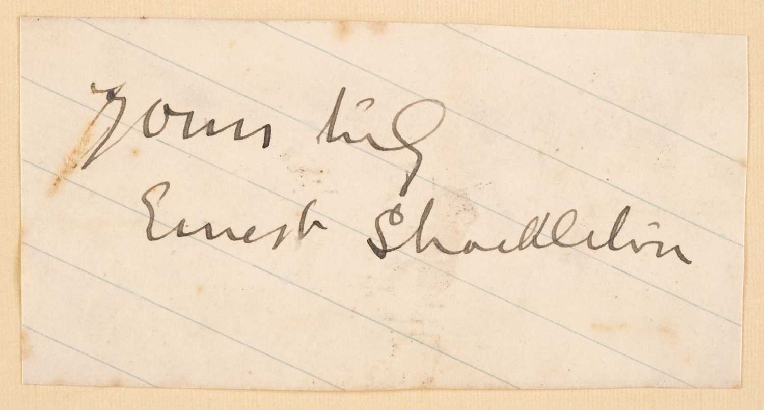 Lot 13 - Shackleton (Ernest, 1874-1922). Autograph