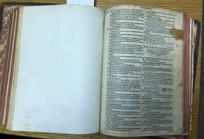 Lot 267 - Bible [English]. The Bible: Translated according to the Ebrew and Greeke..., 1614