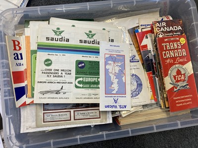 Lot 58 - Civil Aviation. A mixed collection of civil aviation ephemera including timetables