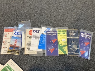 Lot 58 - Civil Aviation. A mixed collection of civil aviation ephemera including timetables