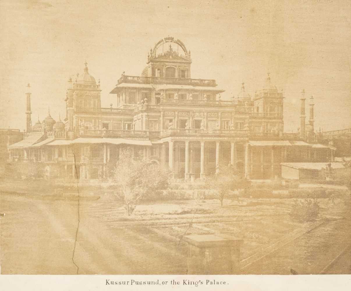 Lot 108 - India. Kussur Pusund, or The King's Palace, Lucknow, c. 1860, mammoth salt print laid on card