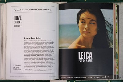 Lot 193 - Leica Magazines. Collection of Leica Fotografie photography magazines, English edition, 1953 to 1994