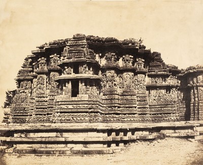 Lot 142 - Oakeley B (Richard Banner, active c. 1850, attributed to). Halebid temple in south India, c. 1850s