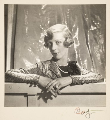 Lot 5 - Beaton A (Cecil, 1904-1980). Portrait of the fashion editor Madge Garland, 1927