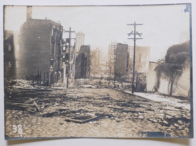 Lot 158 - San Francisco Earthquake. A group of 14 photographs of the San Francisco earthquake