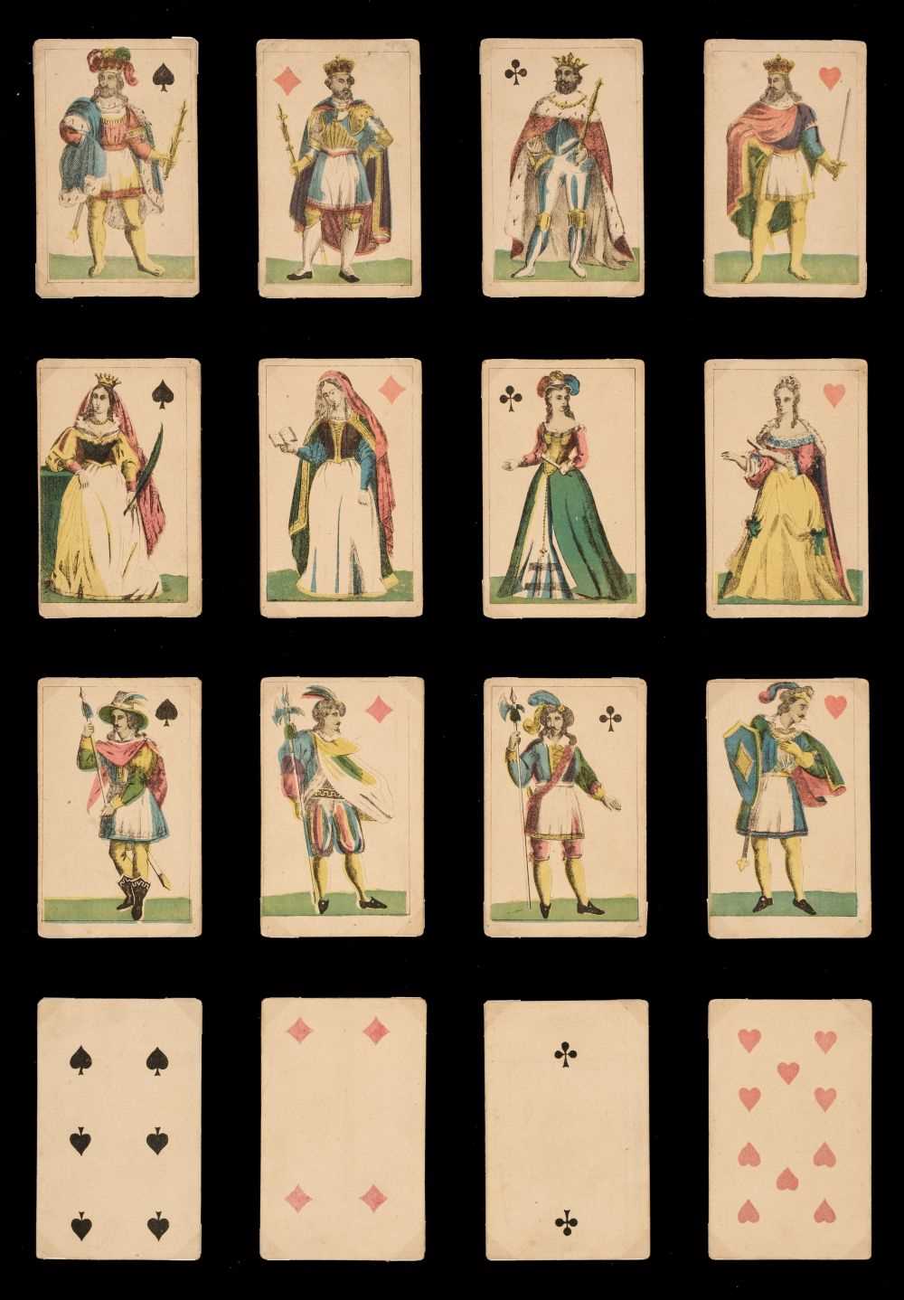 Lot 460 - Translucent playing cards. Translucent playing cards with hidden erotic illustrations, c.1865