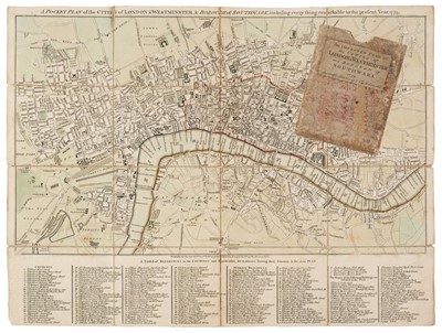 Lot 123 - London. Kitchin (Thomas), A Pocket Plan of the Cities of London & Westminster..., 1773