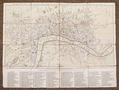 Lot 123 - London. Kitchin (Thomas), A Pocket Plan of the Cities of London & Westminster..., 1773