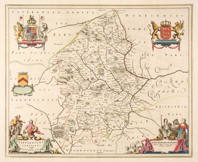 Lot 130 - Midland Counties. A collection of 42 maps, 17th - 19th century
