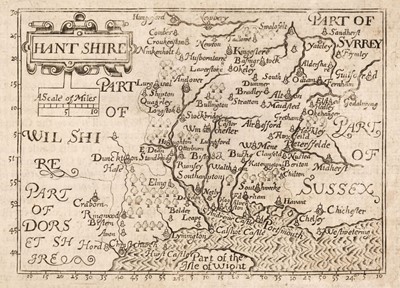 Lot 91 - Dorset & Hampshire. A collection of 21 maps, 17th - 19th century