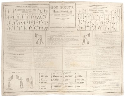 Lot 164 - Handkerchief. The Boy Scout's Handkerchief of Useful Information, 1920s