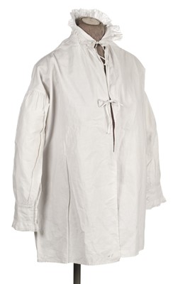 Lot 149 - Clothing. A rare powdering shirt, late 18th century