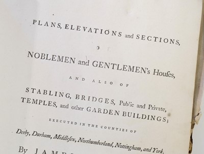 Lot 335 - Paine (James). Plans, elevations and sections, of noblemen and gentlemen’s houses...