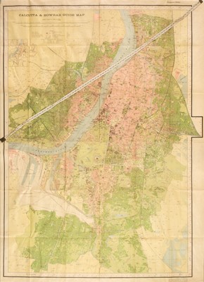 Lot 111 - India. Gunter (Col. C. P. publisher), Calcutta & Howrah Guide Map, 1926