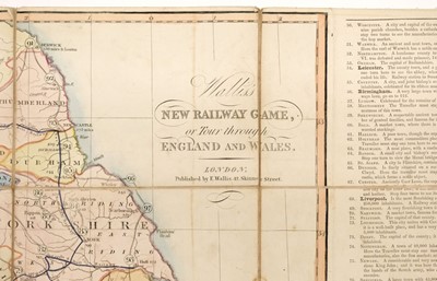 Lot 102 - Geographical Game. Wallis (E. publisher), Wallis's New Railway Game..., circa 1845