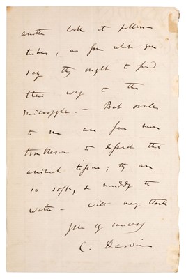 Lot 320 - Darwin (Charles Robert, 1809-1882). Autograph Letter Signed, 1863