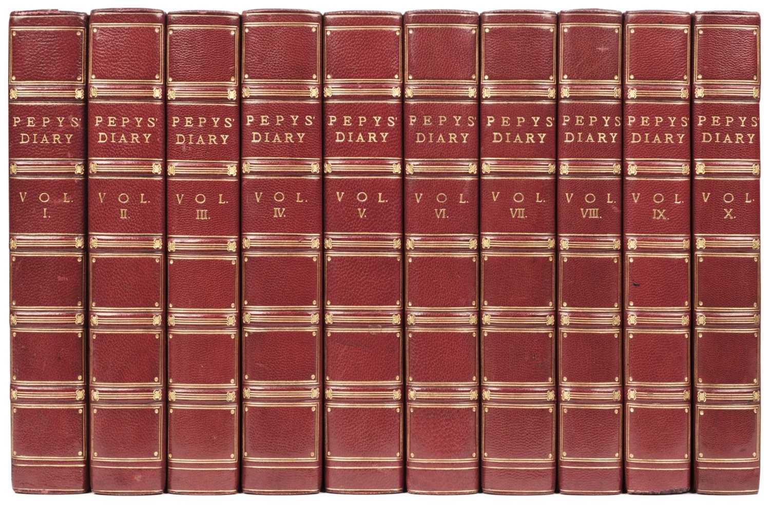 Lot 352 - Pepys (Samuel). The Diary of Samuel Pepys, 10 vols., 1904-10