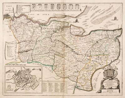 Lot 146 - Kent. Saxton (Christopher & Lea Philip), ..., This New Map of Kent..., circa 1693