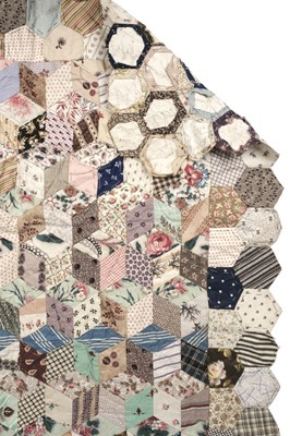 Lot 180 - Quilts. A large piece of patchwork, late 19th/early 20th century