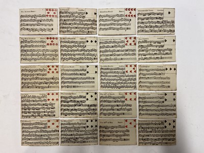 Lot 455 - Music playing cards. Pack of New Cotillons variation, [London], circa 1775